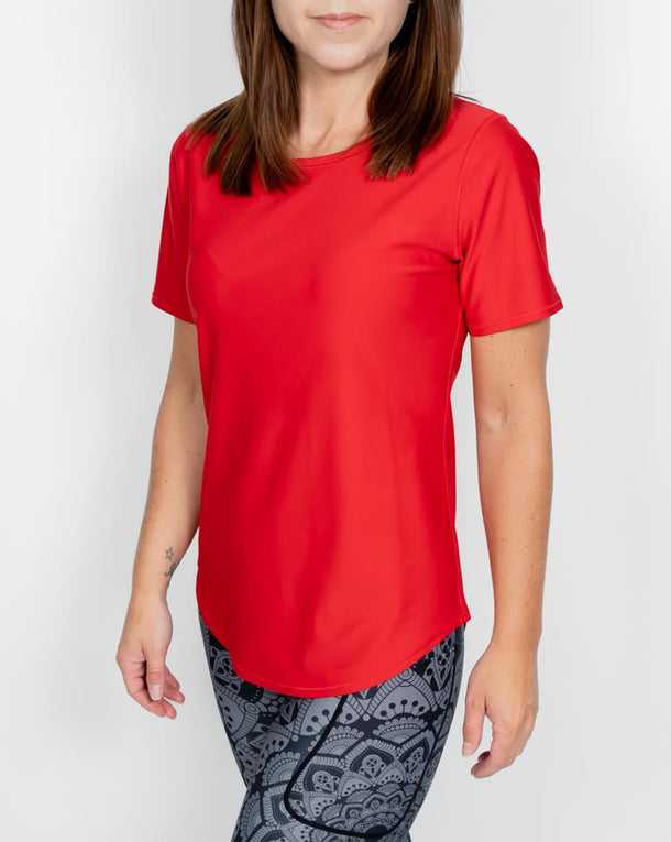 Vigga Fitted Maroon T-Shirt