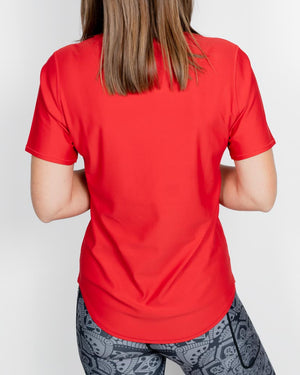 Vigga Fitted Maroon T-Shirt