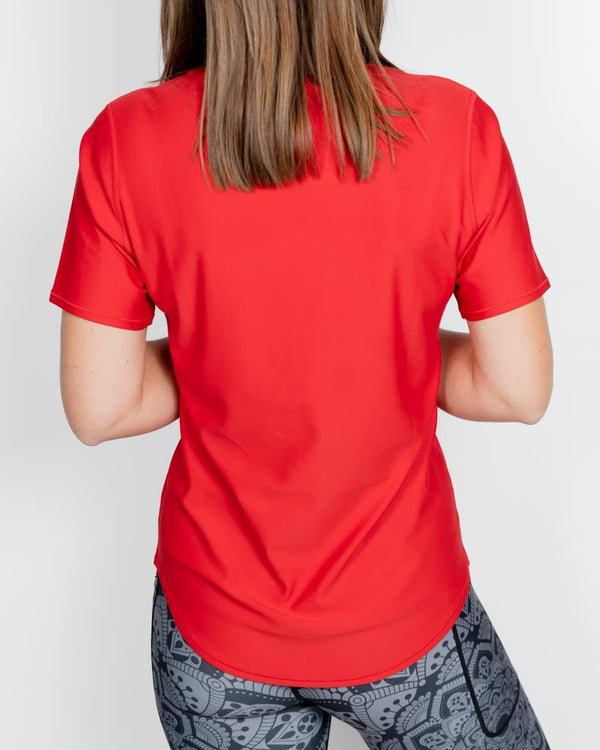 Vigga Fitted Maroon T-Shirt