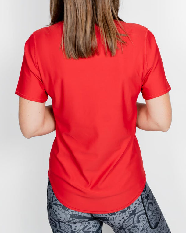 Vigga Fitted Maroon T-Shirt