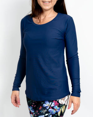 Vigga Fitted Navy Long-Sleeve