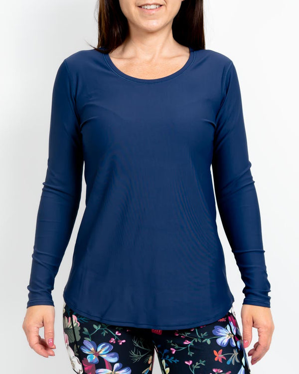 Vigga Fitted Navy Long-Sleeve