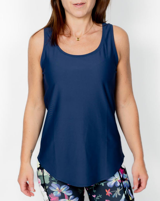 Vigga Fitted Navy Top