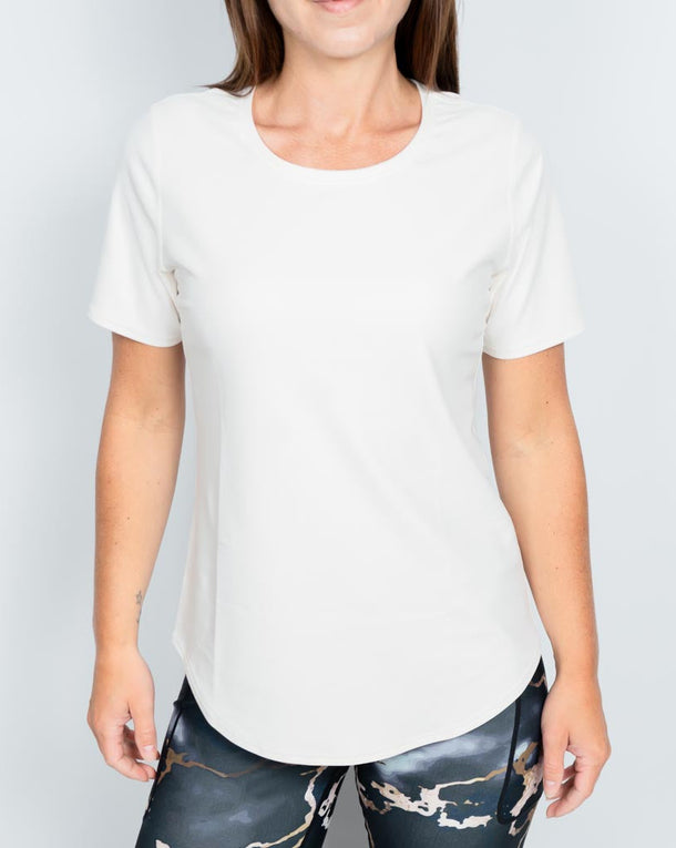 Vigga Fitted Off-White T-Shirt