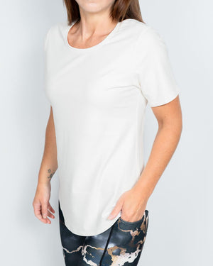 Vigga Fitted Off-White T-Shirt