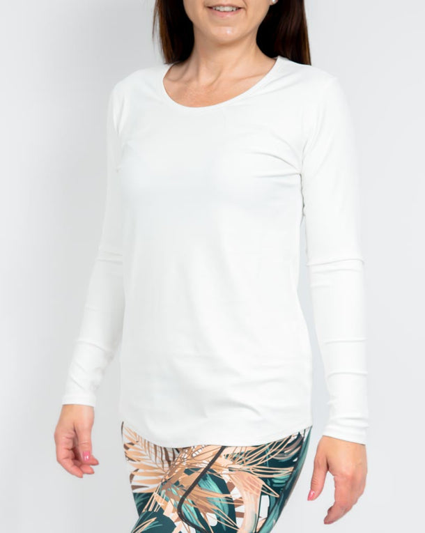 Vigga Fitted Off-White Long-Sleeve