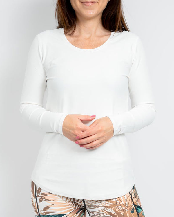 Vigga Fitted Off-White Long-Sleeve