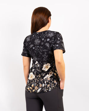 Vigga Fitted Elegant Floral T-Shirt