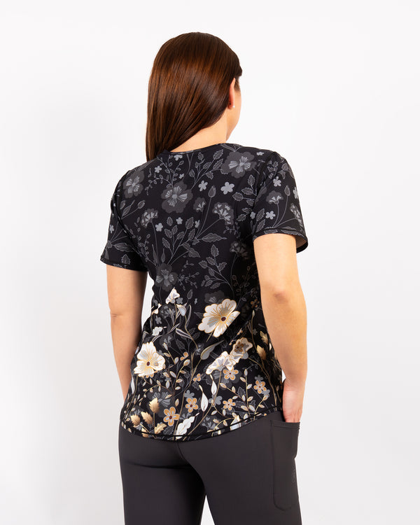 Vigga Fitted Elegant Floral T-Shirt