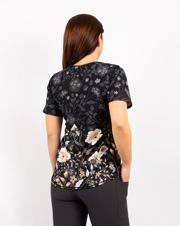 Vigga Fitted Elegant Floral T-Shirt