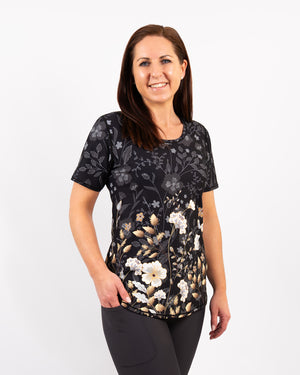 Vigga Fitted Elegant Floral T-Shirt