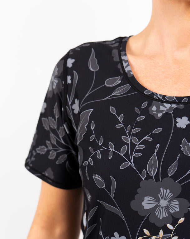 Vigga Fitted Elegant Floral T-Shirt