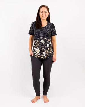 Vigga Fitted Elegant Floral T-Shirt