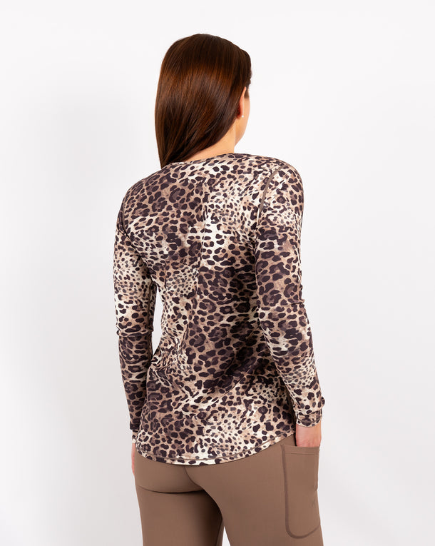 Vigga Fitted Leopard Long-Sleeve