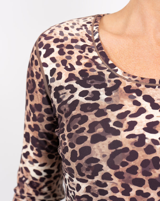 Vigga Fitted Leopard Long-Sleeve