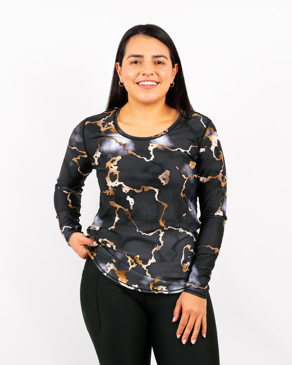 Vigga Fitted Marble Long-Sleeve