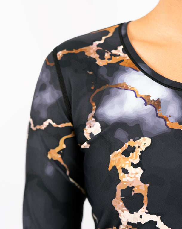 Vigga Fitted Marble Long-Sleeve