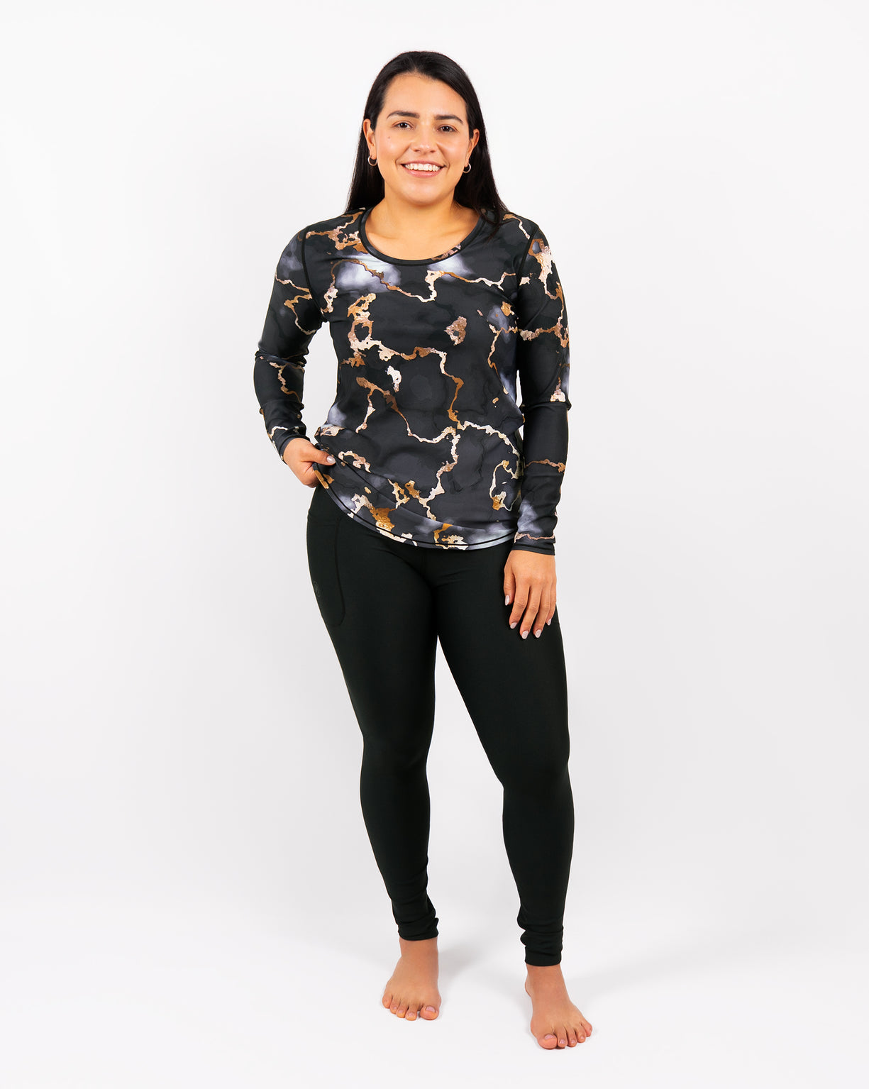 Vigga Fitted Marble Long-Sleeve