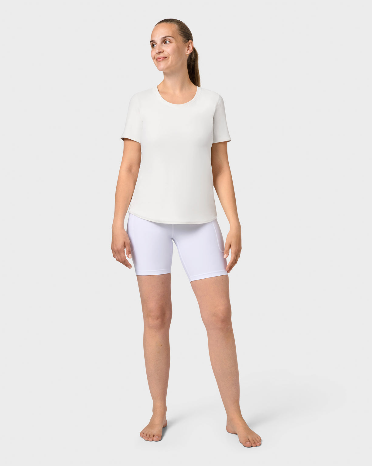 Signature White Shorts