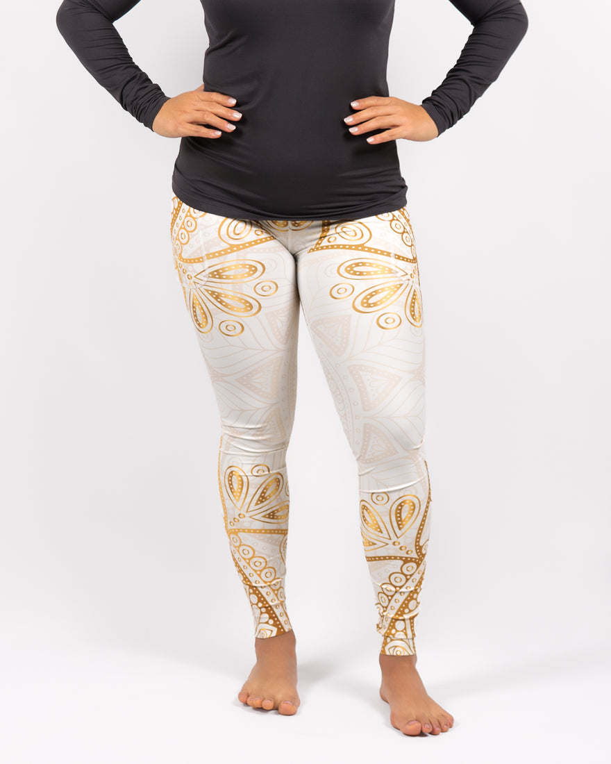 Signature White Mandala Leggings