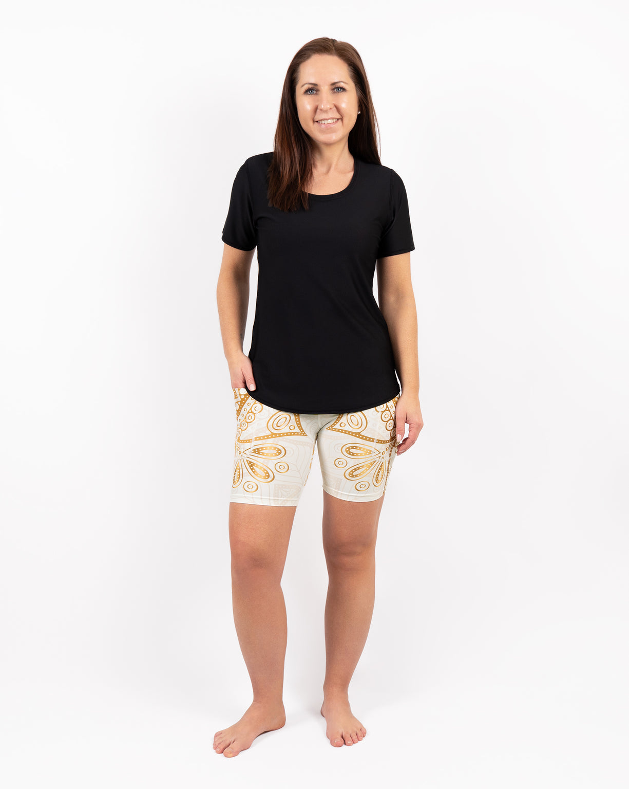 Signature White Mandala Shorts