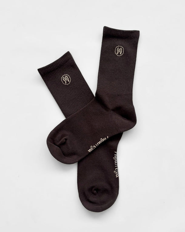 Zoe Mocha Brown Socks