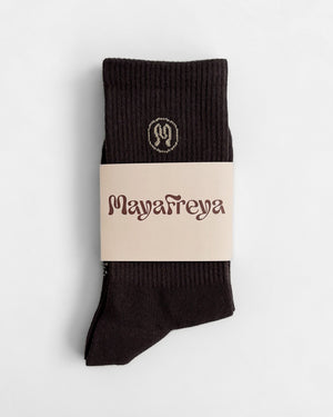 Zoe Mocha Brown Socks