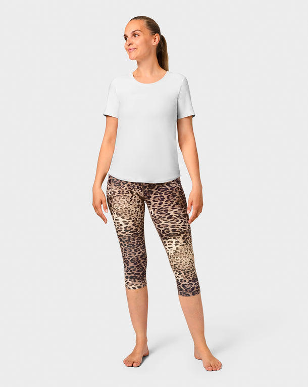 Signature Leopard Capri