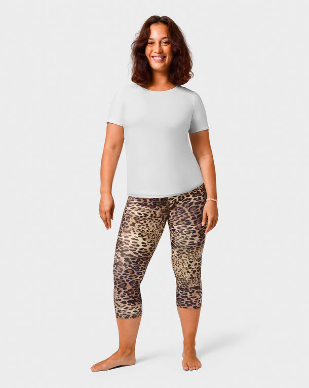 Signature Leopard Capri