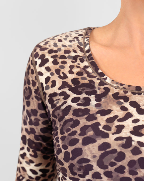 Vigga Fitted Leopard Long-Sleeve